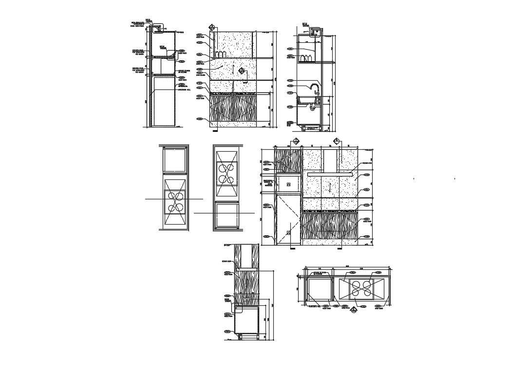 Kitchen furniture AutoCAD Block
