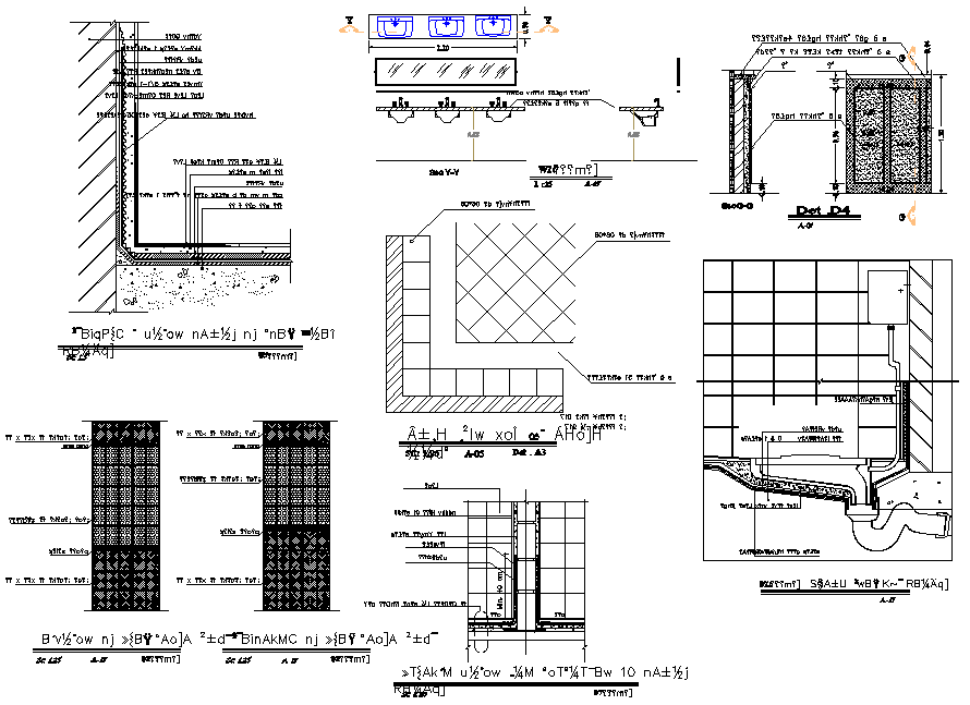 L section plan detail dwg file