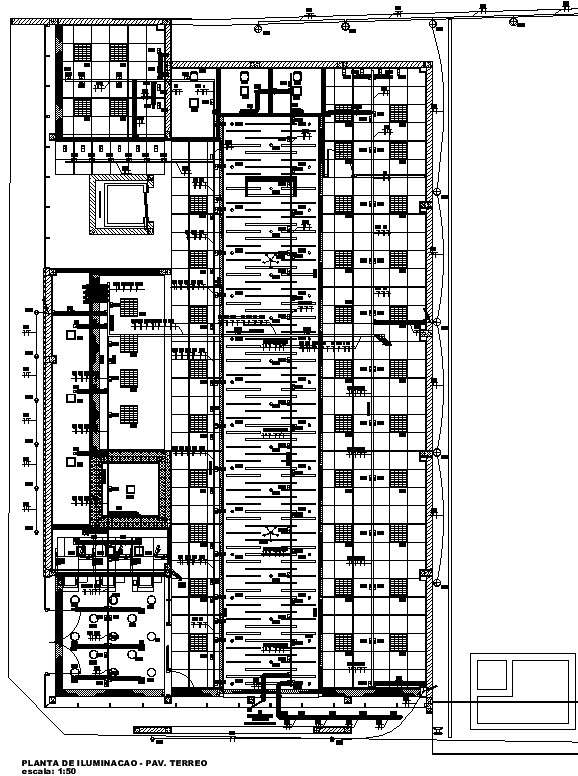 LIGHTING PLANT - PAV. LAND Details in AutoCAD, dwg file.
