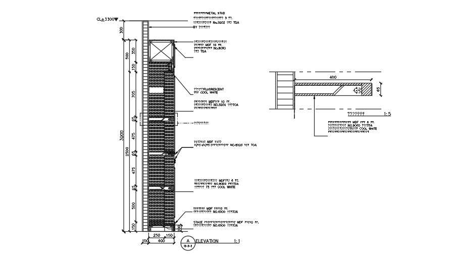 Ladies handbag and shoe fixture plan AutoCAD file