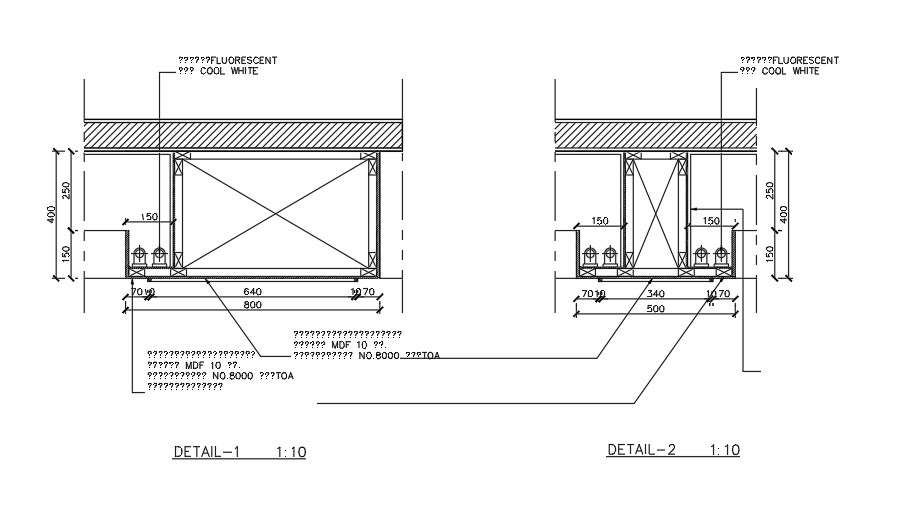 Ladies shoes and bags rack construction drawing