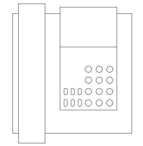 Landline telephone cad design block dwg file