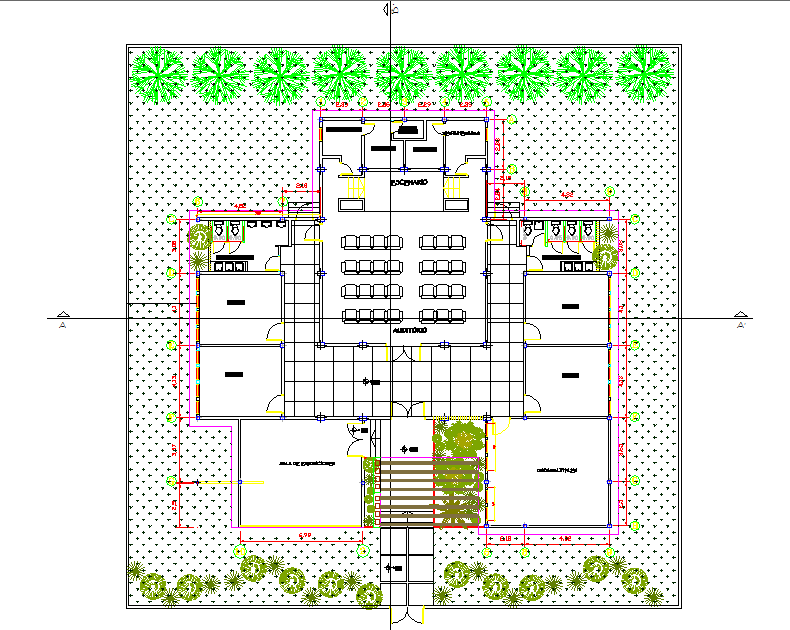 Landscaping Commercial plan detail dwg file
