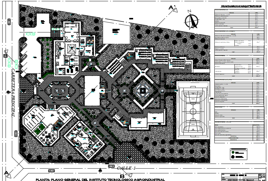 Landscaping Technology college detail dwg file