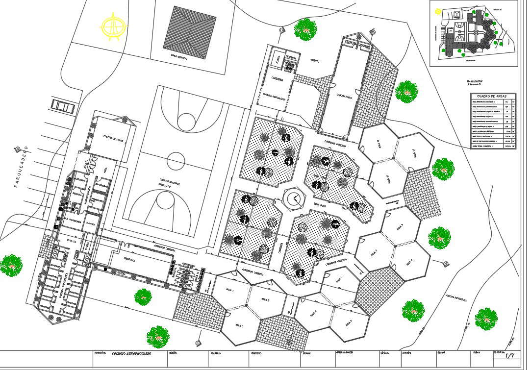 Landscaping building plan detail dwg file