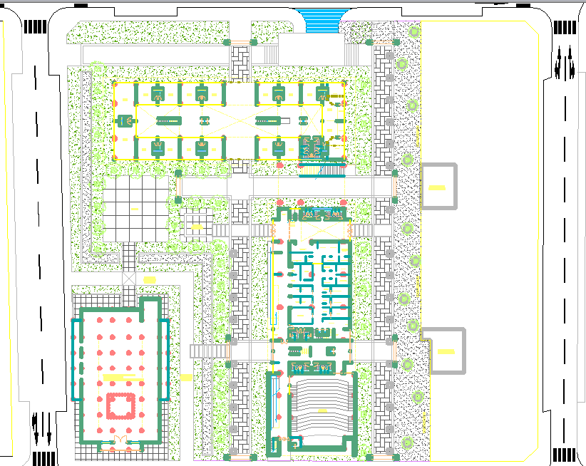 Landscaping commercial plan detail dwg file