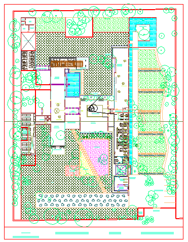 Landscaping design drawing of farm house.