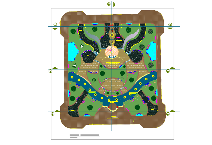Landscaping garden detail dwg file