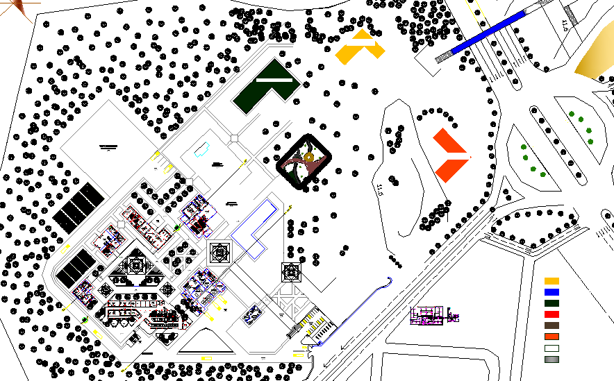 Landscaping layout plan detail