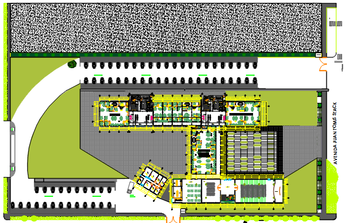 Landscaping layout plan detail dwg file