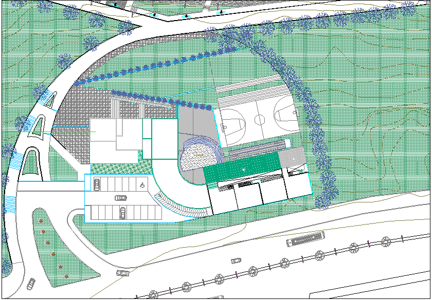Landscaping plan of building