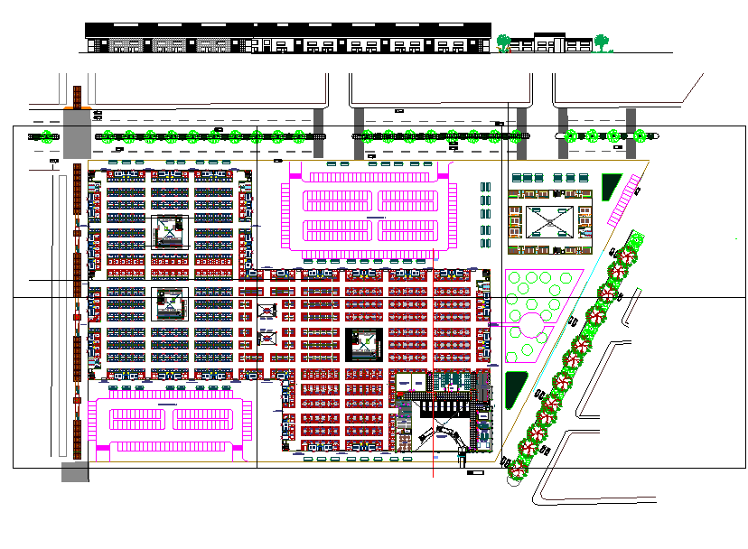 Landscaping plot market autocad file