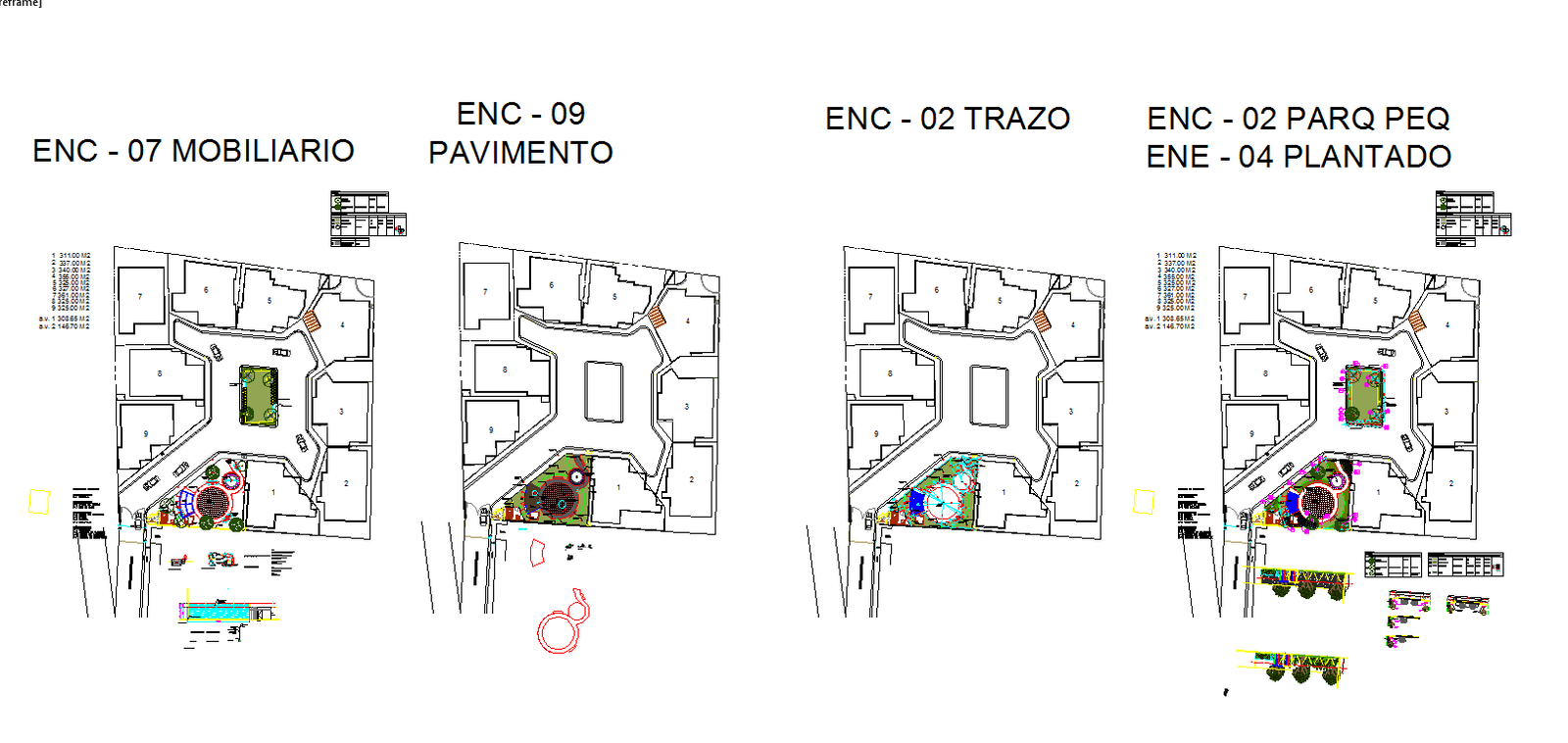 Landscapping Project Lay-out in cad file