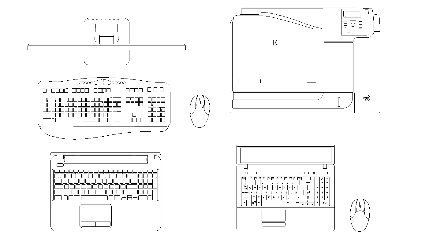 Laptop Peripheral plan detail dwg.