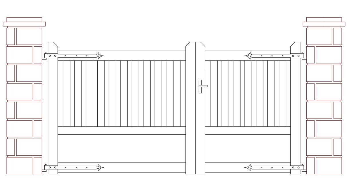 Latest Main Gate Design AutoCAD File
