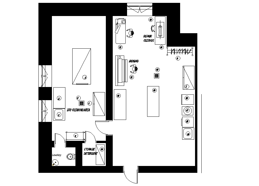 Laundry room plan dwg file