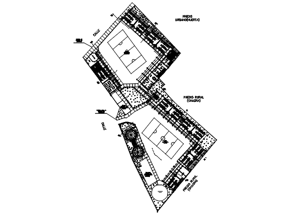 Layout Commercial plan detail dwg file