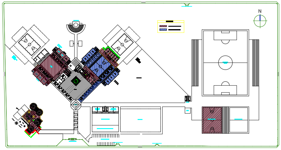Layout Commercial working plan detail dwg file
