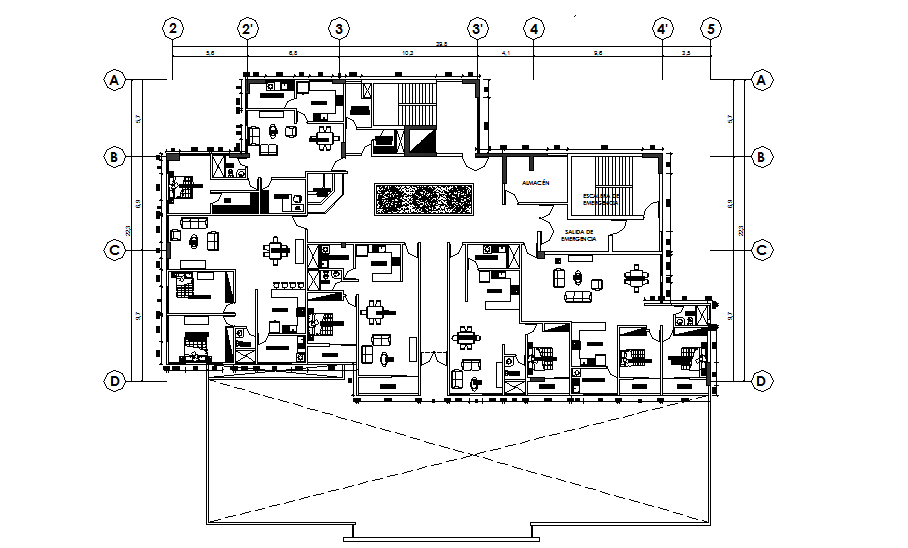 Layout Commercial working plan detail dwg file