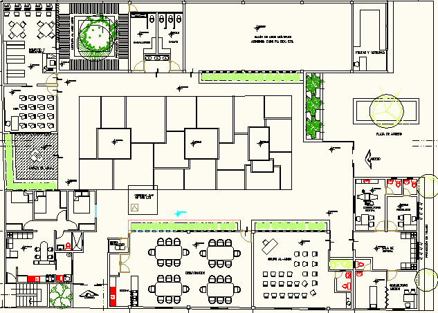 Layout Commercial working plan detail dwg file