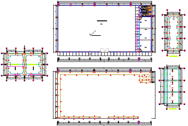 Layout Working Commercial plan detail dwg file