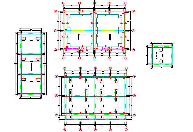 Layout Working Commercial plan detail dwg file