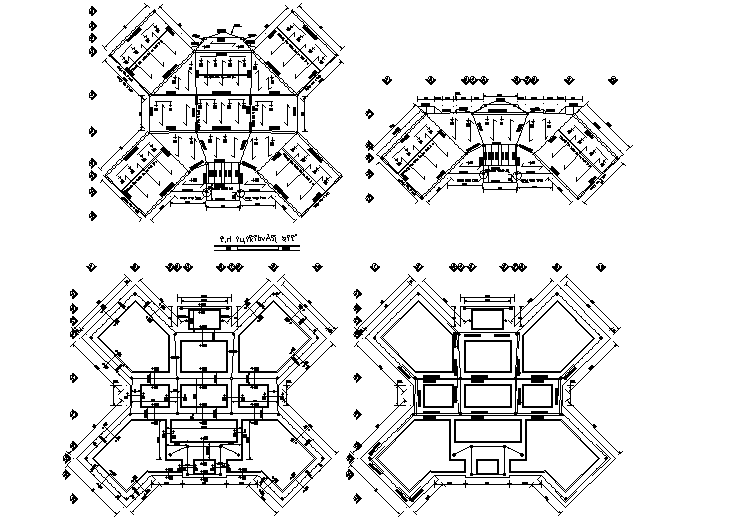 Layout building plan detail dwg file