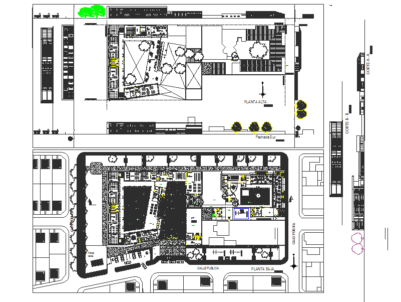 Layout commercial plan detail dwg file