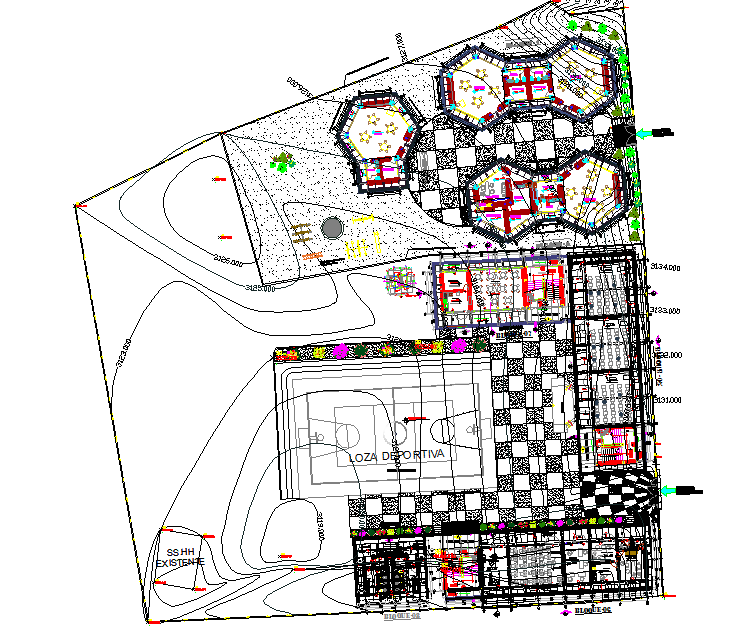 Layout commercial plan detail dwg file