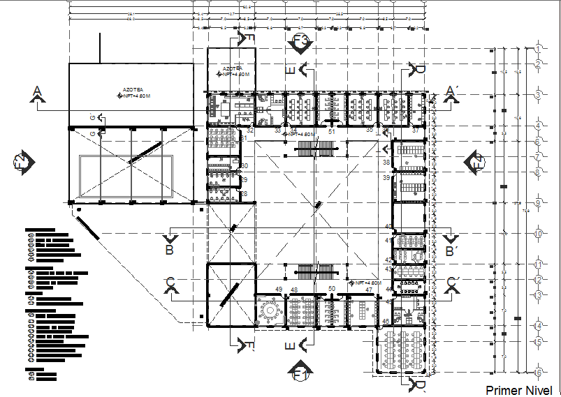 Layout commercial plan detail dwg file