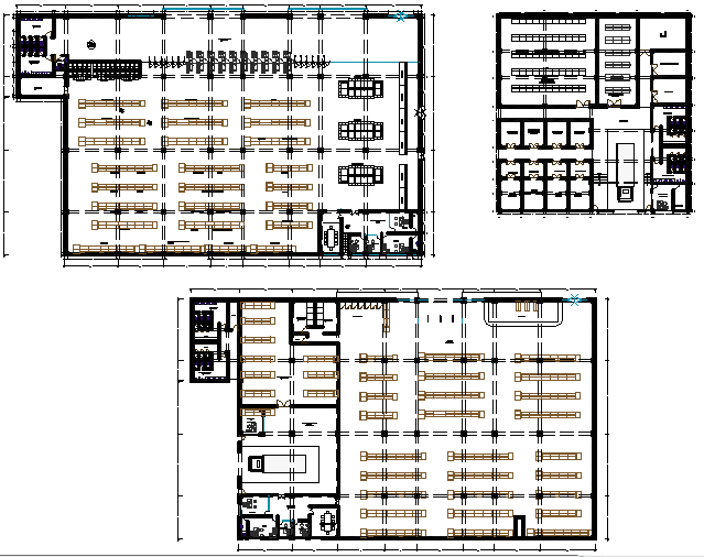 Layout commercial plan detail dwg file