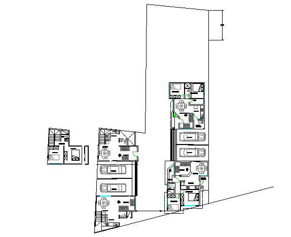 Layout house plan detail dwg file