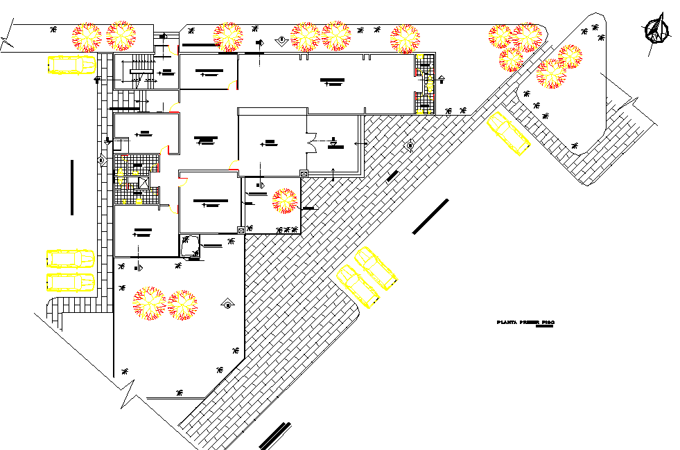 Layout industrial pavilion deposit plan detail dwg file