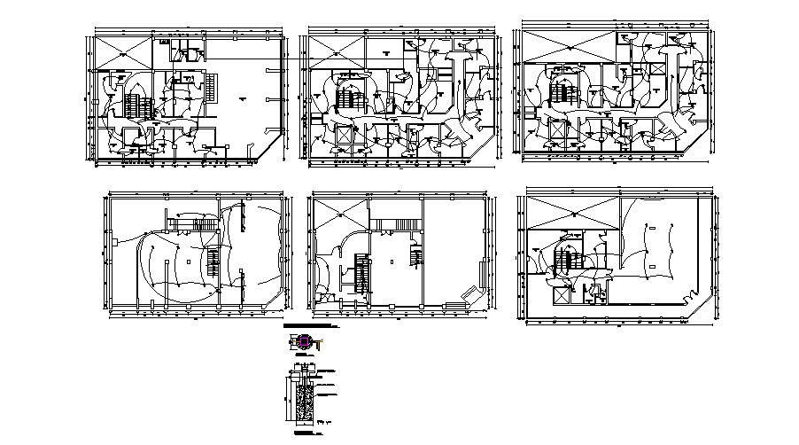 Download Free Hostel Layout Plan In DWG File
