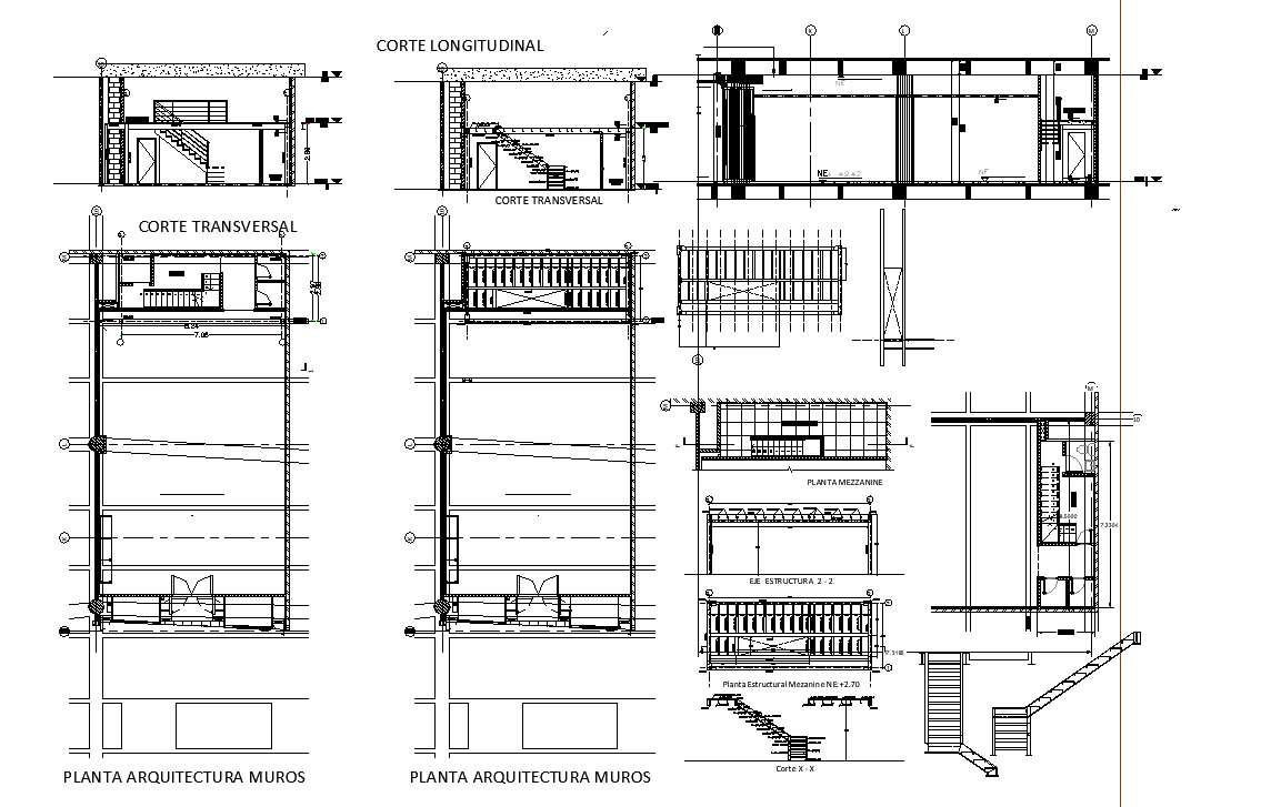 Layout plan and elevation detail dwg file
