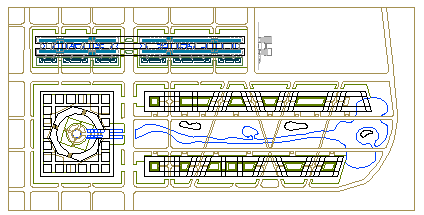 Layout plan design drawing of Industrial area