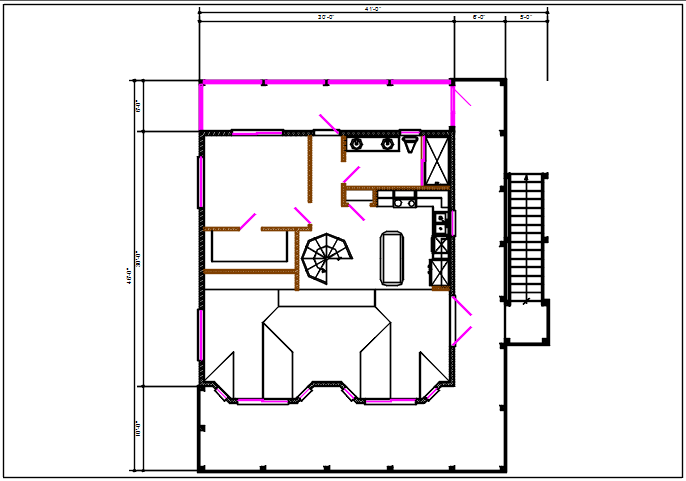 Layout plan detail dwg file