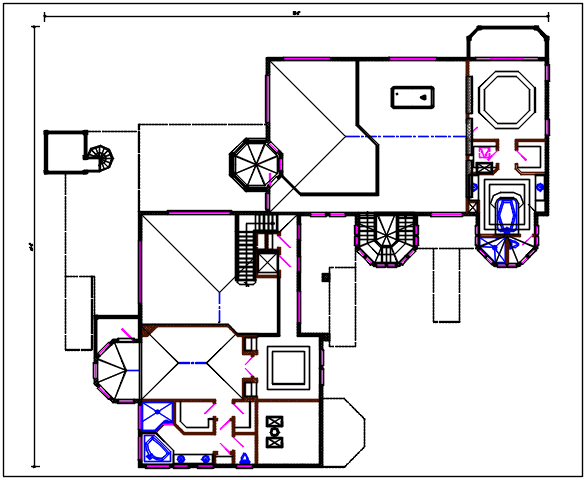 Layout plan detail dwg file