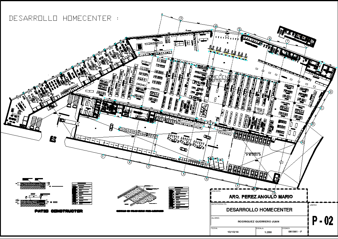 Layout plan detail dwg file