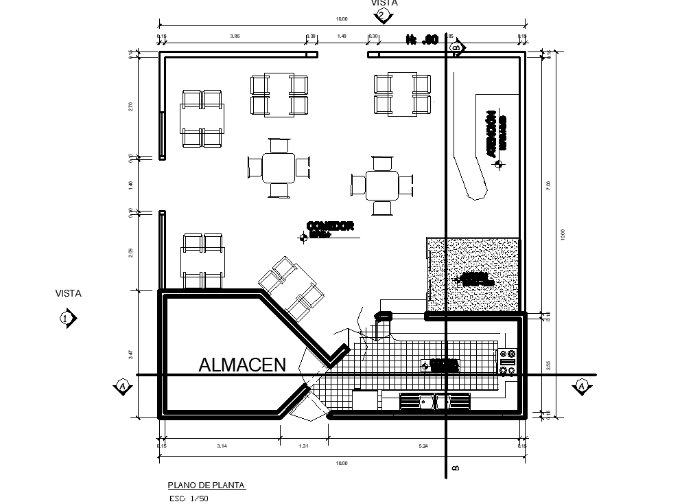 Layout plan detail dwg file