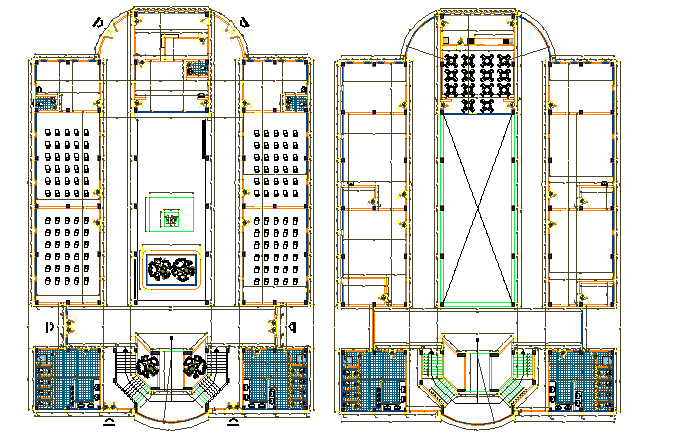Layout plan of  a medical university dwg file