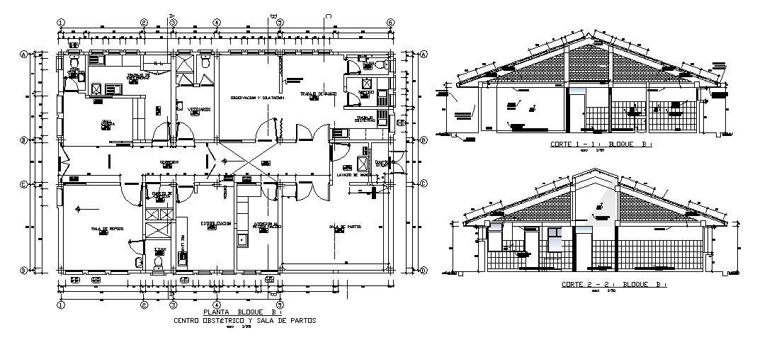 Layout plan of Clinic with autocad detail  dwg file