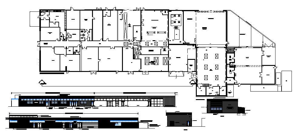 Commercial Building Layout In DWG File