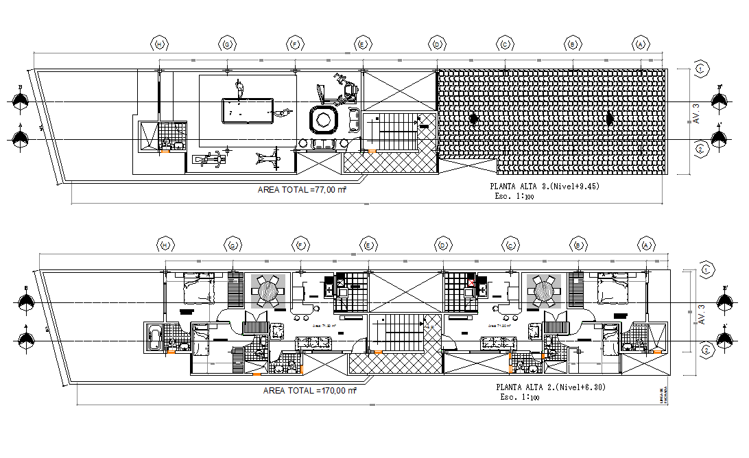 Layout plan of a  house dwg file