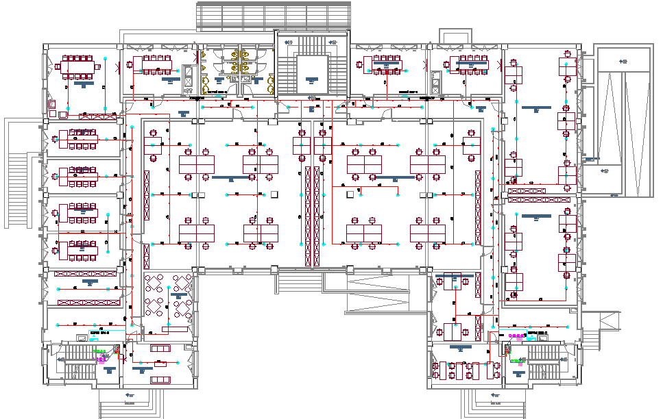Layout plan of a office dwg file