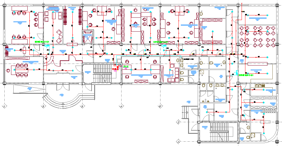 Layout plan of a office dwg file