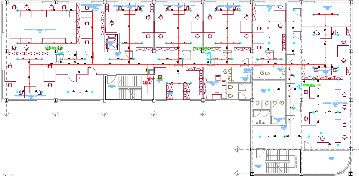 Layout plan of a office dwg file