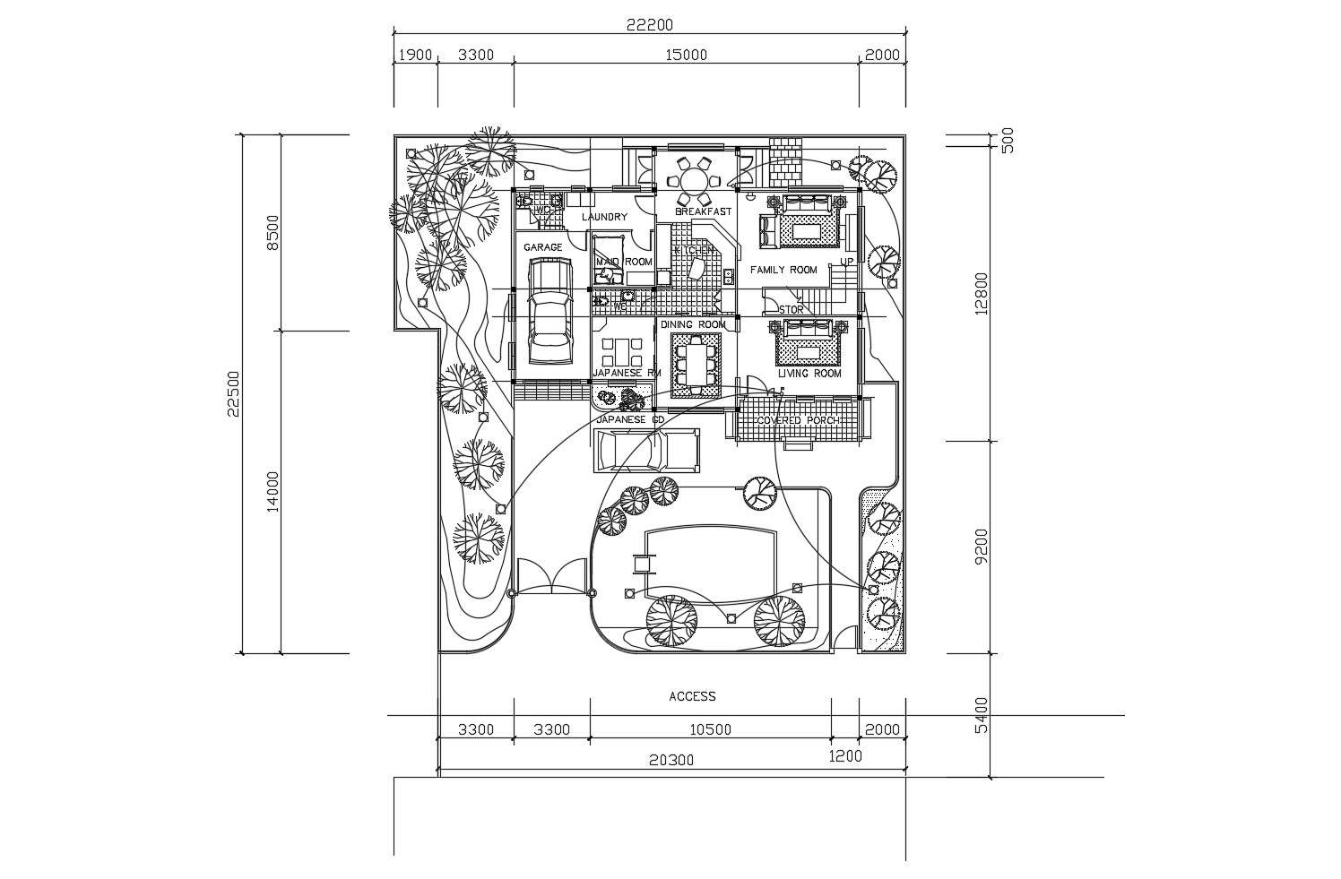 Small House Layout Plan In DWG File