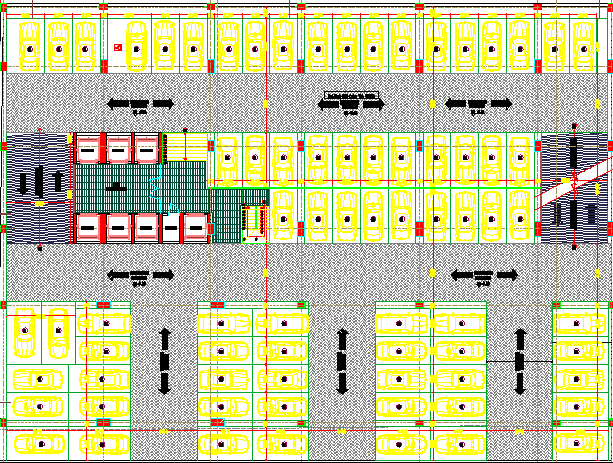 Layout plan of office parking dwg file