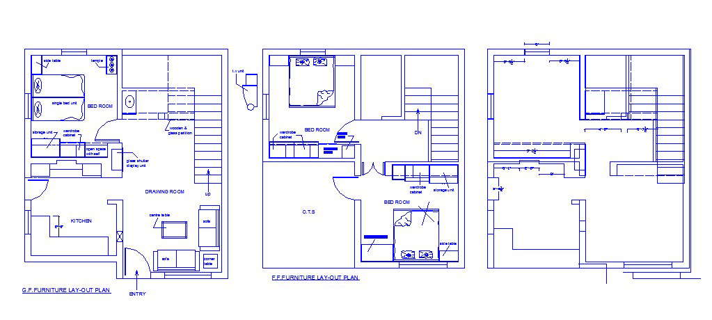 Home Layout Plan In DWG File